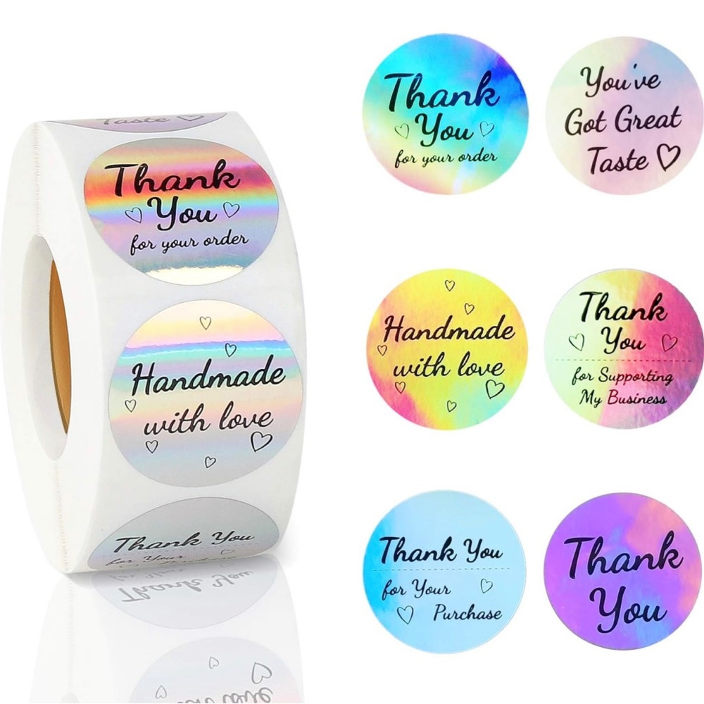500 Buyer Customer Appreciation Stickers Premium Quality Holographic